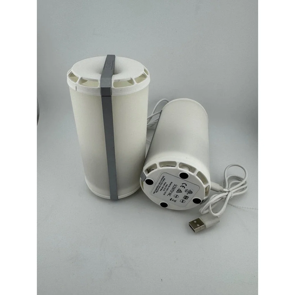 Scentsy Wall Fan Diffuser Set of 2 White Grey Excellent USB Powered 42951 43739
